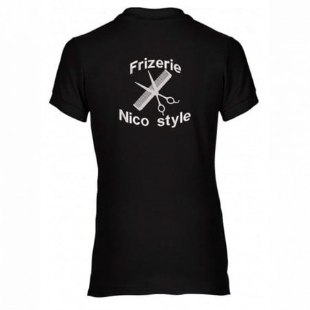 Tricou polo brodat personalizat "Frizerie"