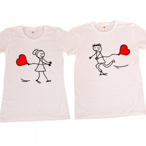 Set tricouri personalizate cuplu