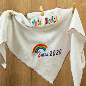 Prosop personalizat brodat copii "Rainbow"
