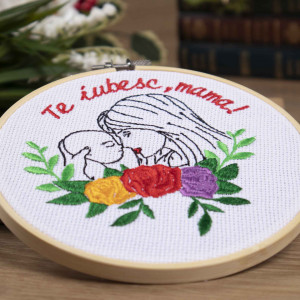 Tablou personalizat brodat mama
