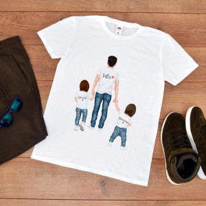tricou personalizat tata cu baieti