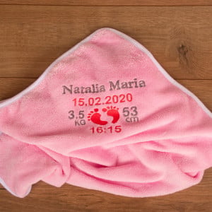 Paturica personalizata brodata "Sweet baby"