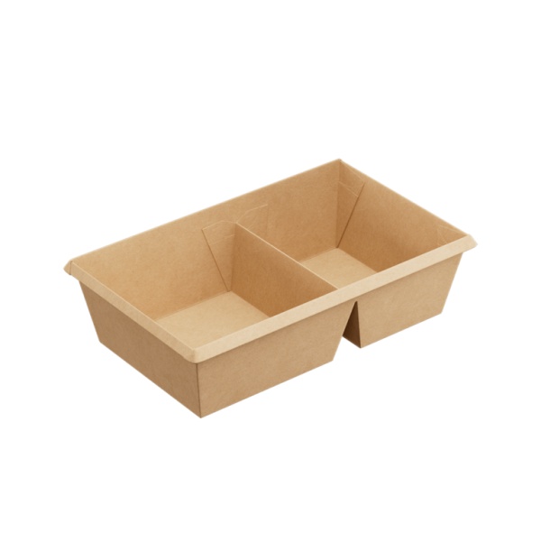 Caserola delivery natur one-click 800ml 2 compartimente