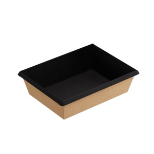 Caserola delivery natur negru one-click 500ml