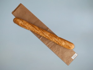 Pungă hartie panificatie pentru BAGHETĂ fara fereastra, 12x5x65cm (1000buc)