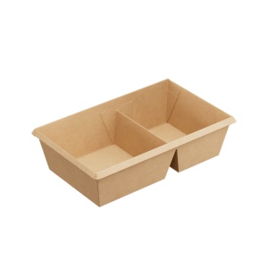 Caserola delivery natur one-click 800ml 2 compartimente