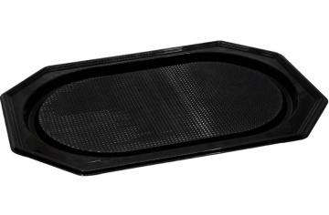 Platou negru din plastic 55cm - 10buc/set (fara capac) - Img 1