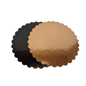 Discuri auriu/negru tip floare - 20cm 10buc/set
