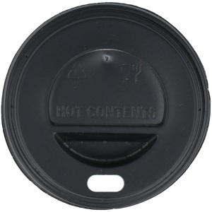 Capac plastic negru pentru pahar cafea 120ml 4oz - 100buc/set