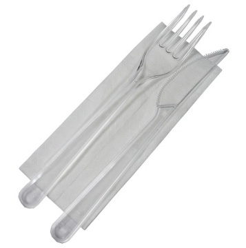 Tacamuri reutilizabile plastic FCS (Furculita,Cutit,Servetel) 100buc/set