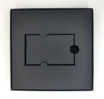 Cutie card cadou neagra 142x142x18 mm - Img 3