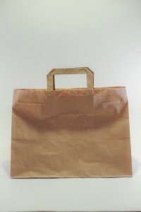 Sacoșă hârtie transport cu mâner interior, NATUR, 32x17x31