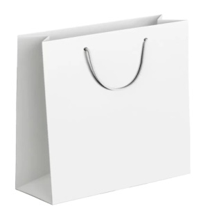 Sacose cu maner textil alb 40x12x32cm