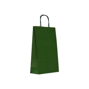 Sacosa hartie VERDE cu maner rasucit 18x8.5x30