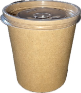 Bol SUPA, carton kraft natur 16oz fara capac
