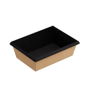 Caserola delivery natur negru one-click 400ml