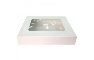 Cutie desert din carton alimentar cu fereastra 130x100x55mm