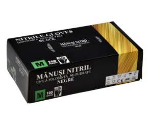 Manusi nitril nepudrate - marimea M - 100buc/cutie