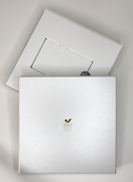 Cutie card cadou alba 142x142x18 mm - Img 2