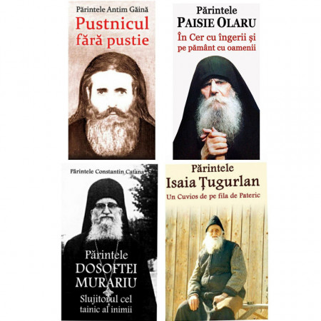 Pachet promotional Cuviosi Romani de Pateric - Pr. Paisie Olaru, Pr. Dosoftei Murariu, Pr. Antim Gaina, Pr. Isaia Tugurlan