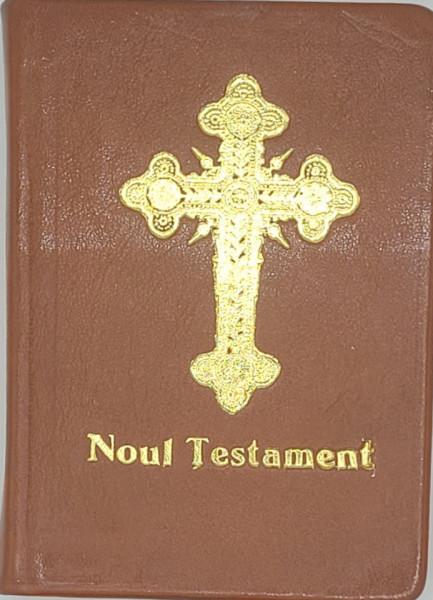 Noul Testament - Legat in piele naturala - Maro deschis