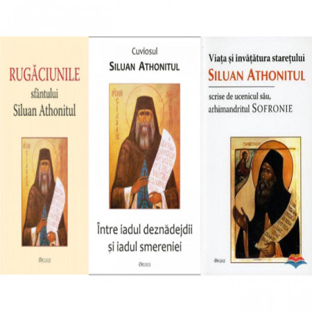 Pachet: Sfantul Siluan Athonitul: Viata si invatatura Staretului Siluan Athonitul / Intre iadul deznadejdii si iadul smereniei /Rugaciunile Sfantului Siluan Athonitul