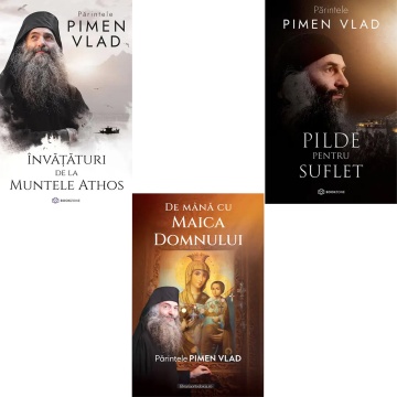 Pachet Pimen Vlad: Pilde pentru suflet + Învățături de la Muntele Athos + De mână cu Maica Domnului