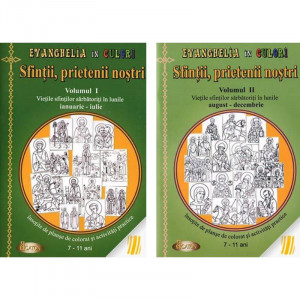 Pachet: Sfintii, prietenii nostri - Carte de colorat - Vol. 1 + 2