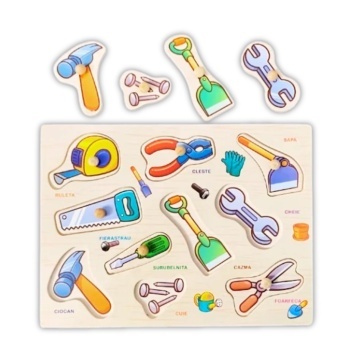 Puzzle Unelte, din lemn