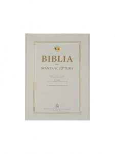 Biblia cu scris mare - format A4, cu coperta imbracata in piele naturala - Maro deschis