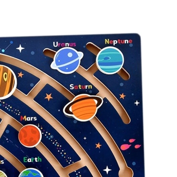 Joc educativ din lemn cu Sistemul Solar