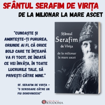 Sfântul Serafim de Virita - de la milionar la mare ascet - citat și coperta fata