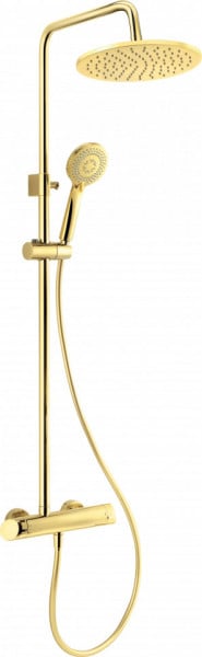 Cascada Arnika Gold set de dus cu baterie, para de dus si dispersor fix forma rotunda finisaj auriu NAC_Z1QK