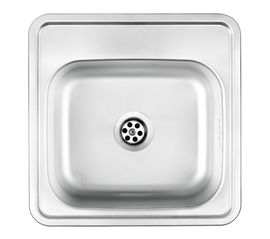 TECHNO SATIN SINK 1BOWL WITHOUT DRAINER WIT FITTING ZMU_0100