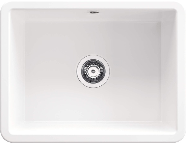 LUMI – Chiuvetă Ceramică, 1 Cuvă, ZCU_610C Finisaj Alb Lucios 🏡✨