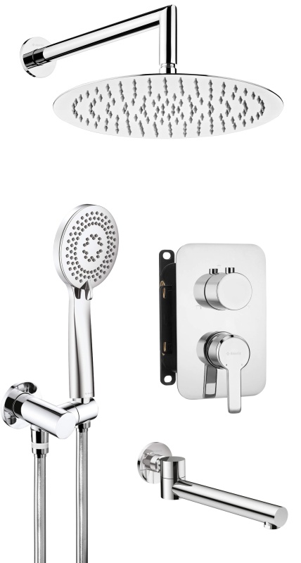 🚿 Sistem de duș ARNIKA, montaj îngropat, finisaj cromat – Cod BXYY0QAM