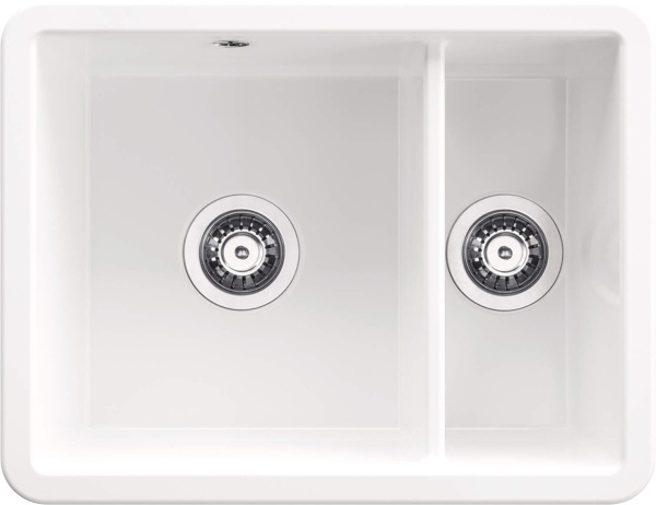 LUMI – Chiuvetă Ceramică, 1,5 Cuve, ZCU_6503 Finisaj Alb Lucios 🏡✨
