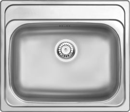 MAREDO ONE BOWLSTAINLESS STEEL SINK WITH FITTINGS 600x500x180, 3,5"