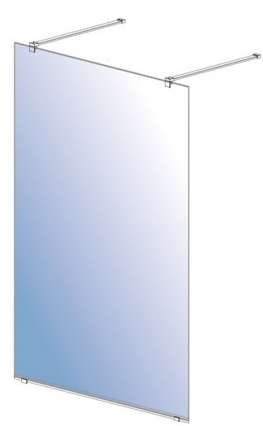 Paravan de dus finisaj crom tip Walk-in Sanotechnik Freedom I - sticla 8mm