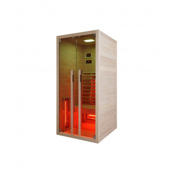 RUBY 1 Sauna Uscată cu Rezistențe pe Infraroșu F20090, 1 Pers. 90x100x195 cm