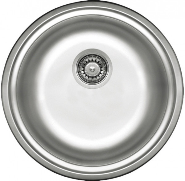 CORNETTO 1-BOWL S/S SINK, ROUND, WITH FITTINGS, SATIN