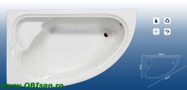 London 165 Kit montaj (Set picioare + Sistem de scurgere cu preaplin automat PVC + sistem de prindere la perete)