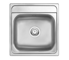 MERCATO 1-BOWL S/S SINK WITHOUT DRAINING BOARD, WITH FITTINGS, DECOR ZHM_3100