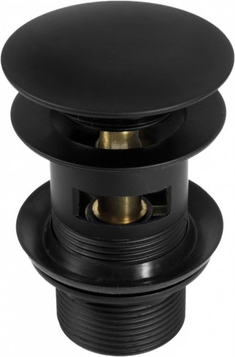 Sifon Click-Clack negru cu transfer forma rotunda