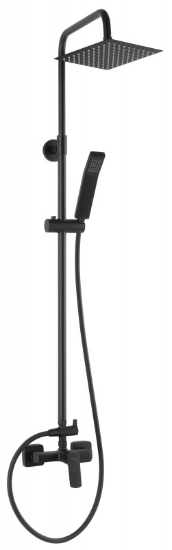 Vitto VerdeLine - Sistem de duș cu baterie perete duș, negru - NP81-BVI7UVL-BL - Ferro