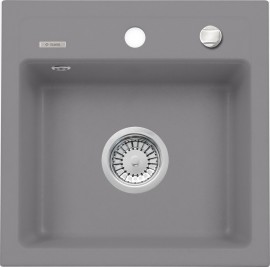 Chiuveta Granit ZORBA GREY METALIC GRANITE SINK 1 BOWL WITHOUT DRAINER WITH FITTING