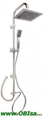 Set de dus: suport de dus, dispersor mobil 1 functie, dispersor fix 1 functie, furtun, crom