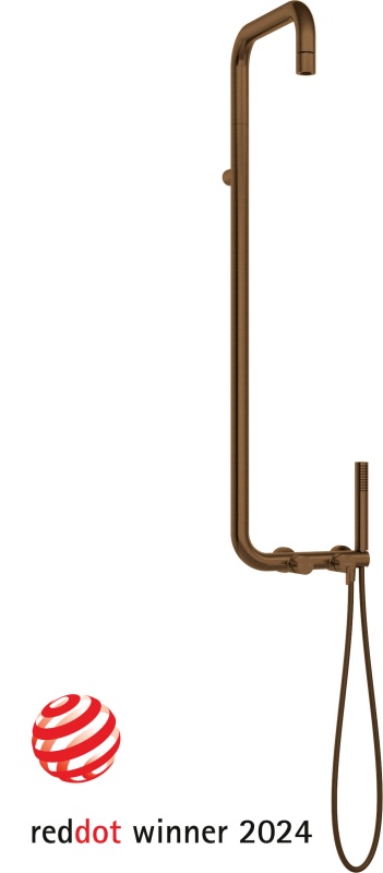 SILIA – Coloana de duș cu baterie de duș, finisaj Bronz periat (NQS_C4XM) 🚿✨