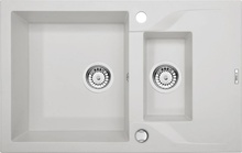 ANDANTE ALABASTER METALIC GRANITE SINK 1,5 BOWLS WITH DRAINER WITH FITTING ZQN_A513