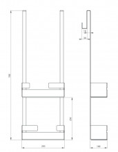 Etajera pentru cabină tip C seria Mokko ADM_A54K - Img 2